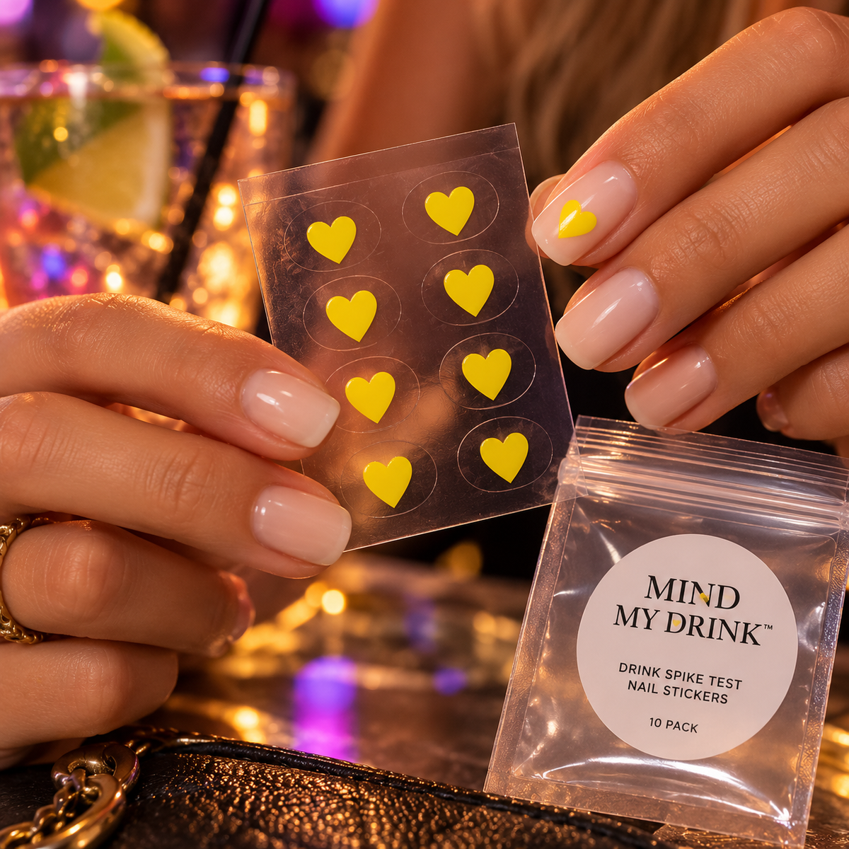 Mind My Drink Nail Stickers – GHB Drink Test